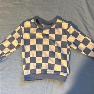 Kids Blue and White Checkered Shirt
